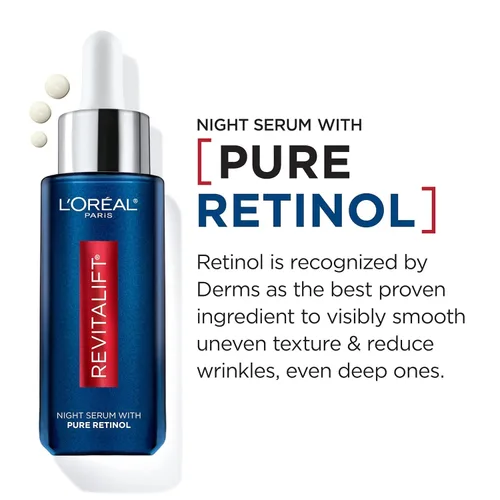 Vista 6 de L'Oreal Paris Revitalift - Suero facial de ácido hialurónico puro 1.5% + suero nocturno de retinol puro al 0.3%, 1 kit