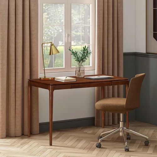 Vista 14 de NTC Mingle - Mesa consola de 47 pulgadas, moderna mesa de entrada de madera maciza con cajón oculto, impermeable y resistente al calor, mesa Negro