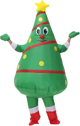 Vista 2 de DeHasion Disfraz inflable de Navidad para adultos, Navidad, Halloween