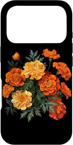 Vista 30 de Funda para iPhone 17 con diseño de flores de caléndula del mes de nacimiento