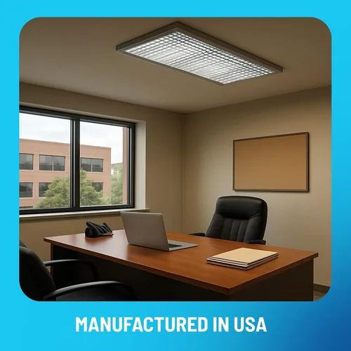 Vista 7 de KASTLITE Para-Lite - 2 cubiertas de luz de techo parabólicas - Difusor de lámpara superior de comodidad visual - Paneles de 23.7 x 47.7 pulgadas