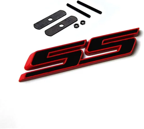 Vista 2 de Yoaoo 1x emblema de parrilla OEM SS Badge 3D Compatible con serie Zl1 1LE Parrilla de marco rojo SS Línea Roja