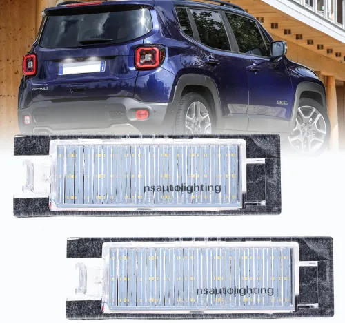 Vista 8 de nsautolighting Ensambles de luz LED para placa de matrícula para Jeep Renegade 2015 2016 2017 2018 2019 2020 2021, lámpara de etiqueta trasera