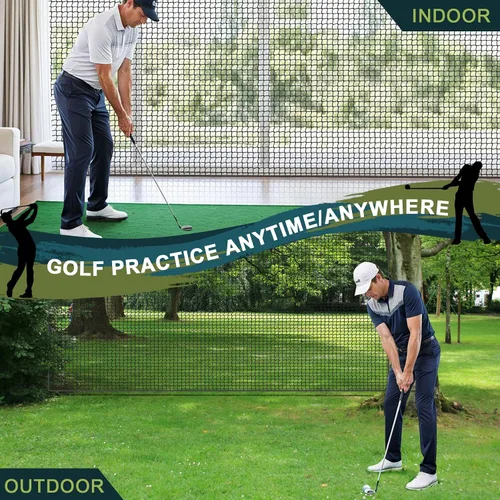 Vista 4 de Heavy Duty Golf Practice Net, High-Impact Golf Hitting Net for Indoor/Outdoor Use