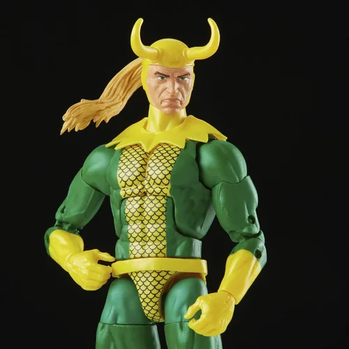 Vista 5 de Marvel Legends Series Loki - Figura de acción de embalaje retro de 6 pulgadas, 3 accesorios