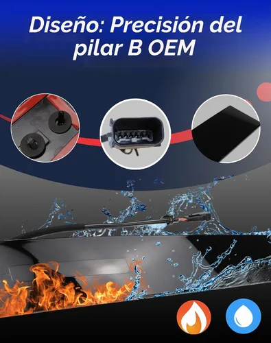Vista 4 de Flecto Moldura de puerta, panel de moldura de puerta, lado del conductor (izquierdo), compatible con Ford Explorer 2011-2019, teclado de entrada sin