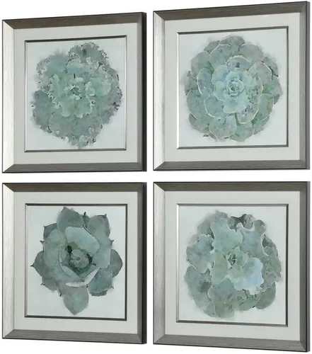 Vista 3 de Natural Beauties - Juego de arte de pared cuadrado de 4 piezas enmarcadas de 22 1/4 pulgadas