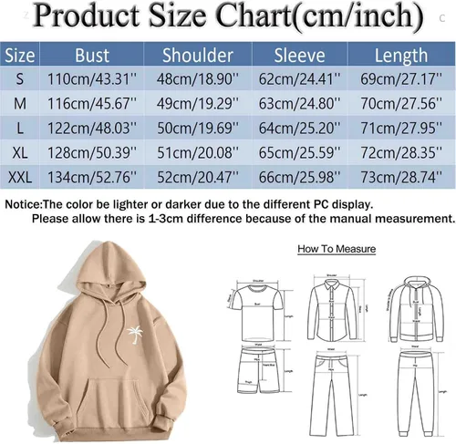 Vista 4 de EELHOE Mens Sweatshirts Cotton Casual Long Sleeve Jersey with Hood Regular Fit Stylish Print Graphic Pullover