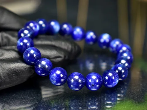 Vista 3 de DHYANARSH - Pulsera unisex de lapislázuli natural, certificado 100% original, 0.315in
