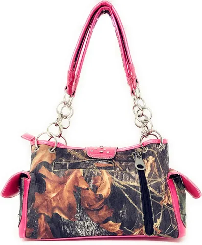 Vista 3 de Cartera de hombro con hebilla de camuflaje para mujer, multicolor