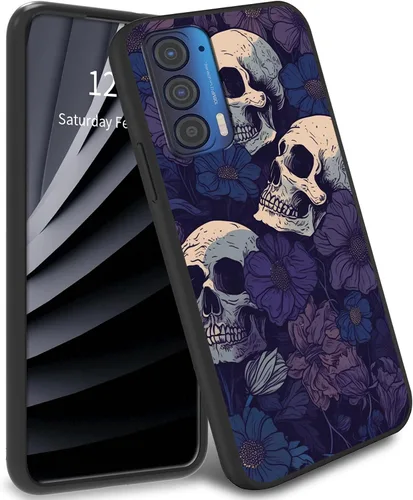 Vista 11 de Funda delgada para Moto Edge 2021 TPU con diseño de hojas de arte, cubierta de protección de cuerpo completo de goma de gel suave para Motorola Edge