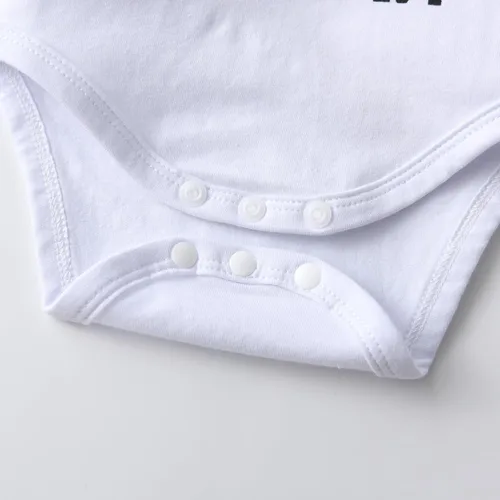 Vista 53 de Conjunto de 3 piezas de ropa de bebé recién nacido con estampado de manga larga + pantalones + sombrero