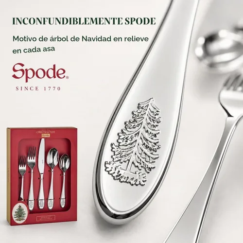 Vista 9 de Spode Christmas Tree - Juego de 20 cubiertos de acero inoxidable (20 unidades)