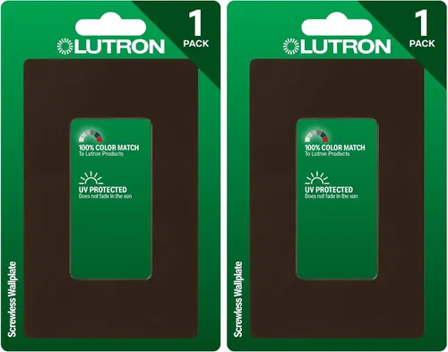Vista 17 de Lutron Claro - Placa de pared de 1 banda (paquete de 6) CW-1-AL-6 almendra