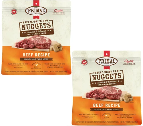 Vista 23 de Primal - Nuggets de alimento crudo liofilizado para perros, res, comida completa y balanceada, también se puede utilizar como complemento o premio