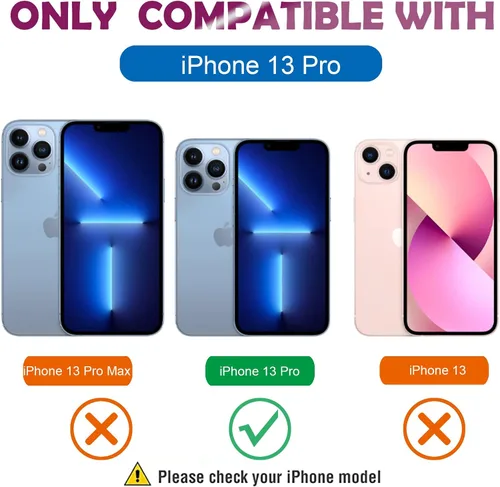 Vista 5 de Funda compatible con iPhone 13 Pro de 6.1 pulgadas, funda protectora de silicona suave a prueba de golpes para cámara, cubierta trasera protectora