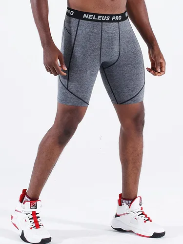 Vista 4 de NELEUS Paquete de 3 pantalones cortos de compresión para correr con bolsillos para hombre
