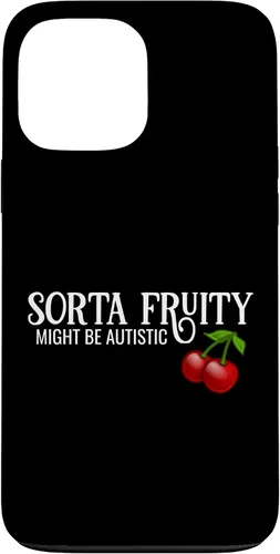 Vista 24 de Sorta Fruity Autistic Bisexual Queer Lesbian Autism Cherry Case for iPhone 16