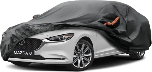 Vista 16 de Kayme Funda de automóvil de 6 capas para Audi A4 Sedan (2011-2023), impermeable para todo tipo de clima, cubierta exterior completa, protección