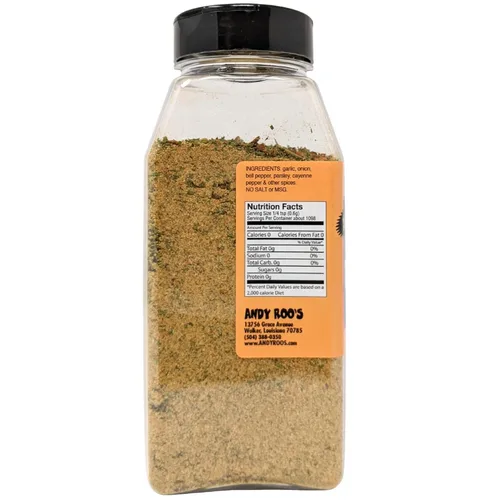 Vista 3 de Andy Roo 's Condimento criollo de frijoles rojos (sin sal, sin MSG), coctelera a granel de 18 onzas