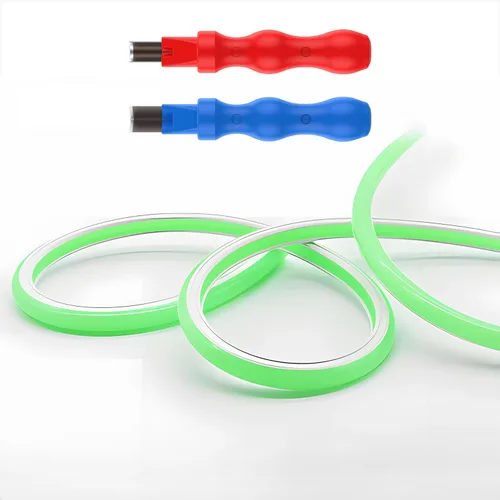 Vista 19 de JARBIH Cubierta de tira de luz LED flexible de neón separada, 16.4 pies 0.236 in sin desgaste, cubierta de difusor de silicona flexible con 2