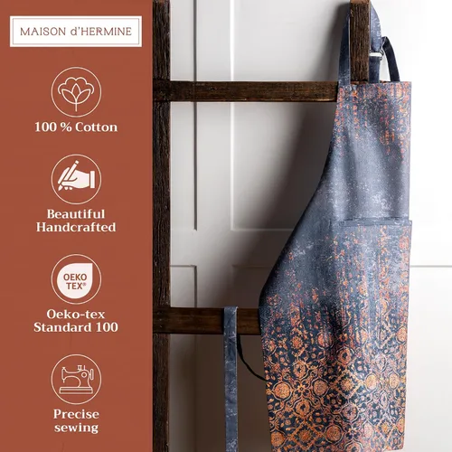 Vista 506 de Maison d' Hermine Delantales para mujer con bolsillo, 100% algodón (27.50 x 31.50 pulgadas)