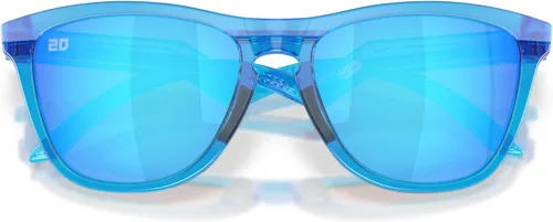 Vista 5 de Oakley Montura de gafas de sol para hombre, lentes de zafiro Prizm Azul ácido mate