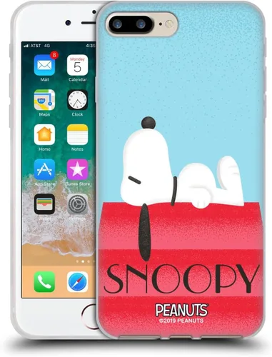 Vista 18 de Head Case Designs Snoopy Deco Dreams - Funda de gel suave con licencia oficial de Peanuts Blue Pattern compatible con Apple iPhone 7 Plus/iPhone 8