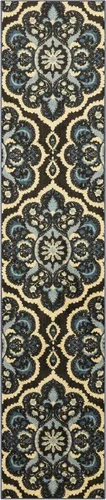 Vista 21 de Maples Rugs Vivian Medallion - Alfombra de área, fabricada en Estados Unidos, lavable, antideslizante, alfombra de interior para cocina, entrada