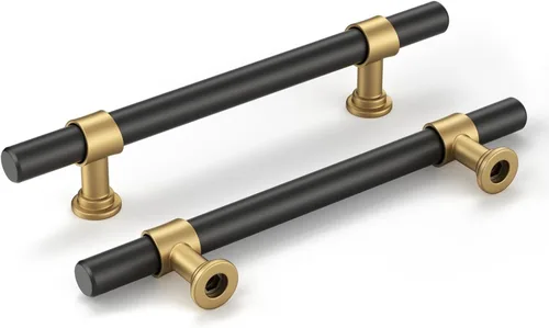 Vista 17 de Goldenwarm Paquete de 25 Tiradores Negros para Gabinetes de 3 Pulgadas Manijas para Gabinetes de Cocina Negras Manijas de Cajón Negras Tiradores