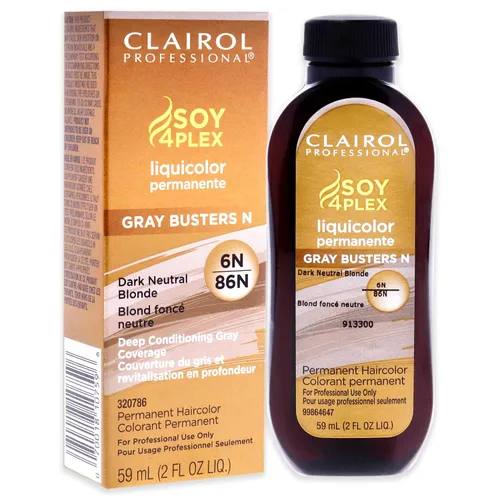 Vista 3 de Clairol Professional Permanent Liquid Color for Medium Blonde/Dark Blonde 100% Gray Coverage Shine and Deep conditioning 6n Rubio neutro oscuro