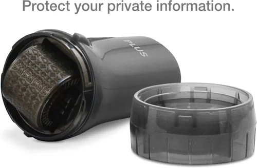 Vista 5 de Guard Your ID Advanced 2.0 Rodillos de goma para robo de identidad, borrador de dirección y prevención de seguridad (Paquete regular de 3, negro)