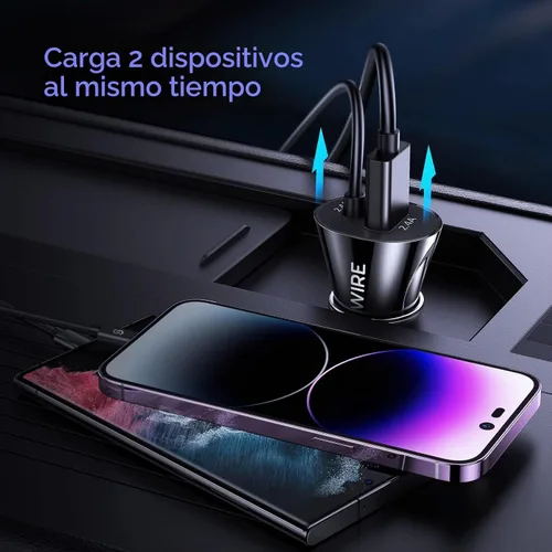 Vista 7 de Syncwire Cargador de coche para iPhone - Actualización [certificado Apple MFi] Adaptador de carga de coche de 4.8 A/24 W con cable Lightning