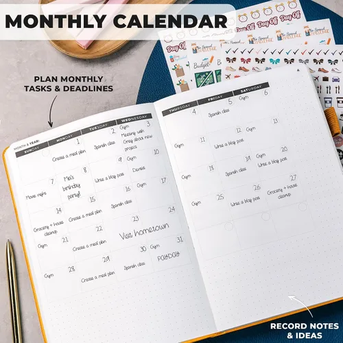 Vista 7 de Clever Fox Ultimate Achiever's Goal Planner - Diario de enfoque y productividad de 90 días. Planificador organizador diario, semanal y mensual sin