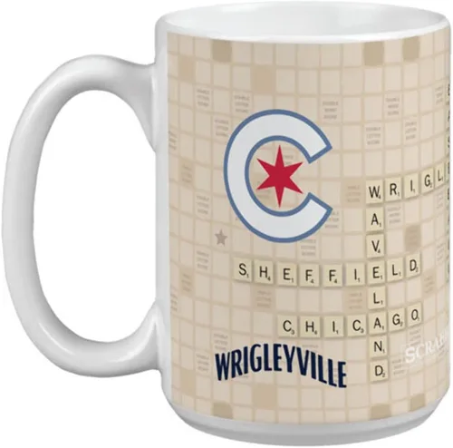 Vista 3 de Wrigley Field/Chicago Scrabble - Taza de café