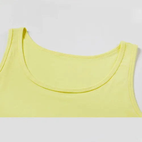 Vista 6 de Liang Rou Camiseta sin mangas con cuello redondo elástico para mujer