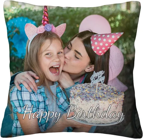 Vista 11 de Funda de almohada personalizada con imagen, funda de almohada de terciopelo personalizada de 16 x 16 pulgadas con texto fotográfico, regalos