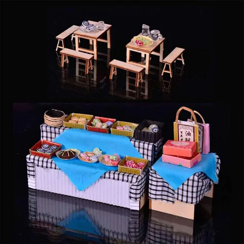 Vista 7 de Kit de casa de muñecas en miniatura con muebles, estilo chino 3D, casa de muñecas en miniatura de madera, kit de casa de muñecas en miniatura