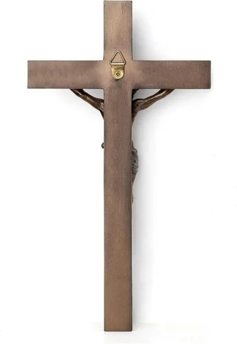 Vista 5 de Veronese Design 10 pulgadas Jesús en crucifijo Escultura de la pared del final del bronce antiguo de la resina del molde frío