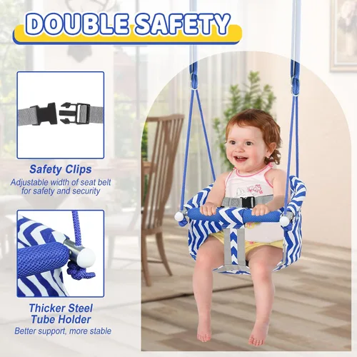 Vista 2 de Asiento de columpio para niños pequeños, cómodo columpio para bebé