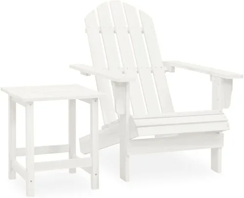 Vista 11 de Garden Adirondack Chair, Brown Solid Fir Wood, 27.4x34.1x35.2 in, Ergonomic Outdoor Patio Furniture Set with Matching Table, Varnished