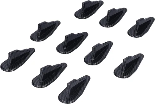 Vista 8 de Fydun Alerón de coche, universal 10 unids/set de generador de vórtice de aire ABS, aletas de tiburón para techo de coche