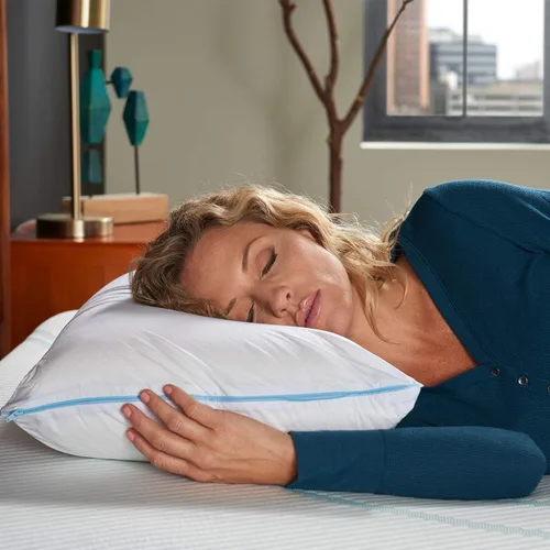 Vista 3 de Tempur-Pedic Cloud Breeze - Almohada de enfriamiento doble (King) y protector de almohada TEMPUR-Protect (King)