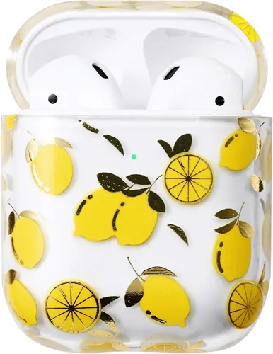 Vista 12 de AKABEILA Funda compatible con Apple Airpods 2, diseño de policarbonato duro, transparente, a prueba de golpes [LED frontal visible], funda