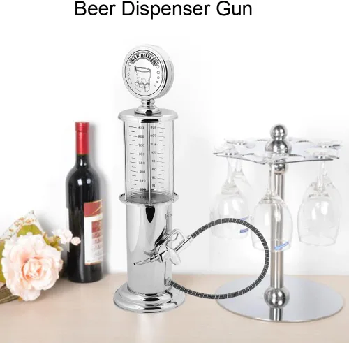 Vista 2 de Dispensador de licor con bomba, contenedor dispensador de bebidas de cerveza de una sola pistola de capacidad de 1000 cc, accesorios para pistola
