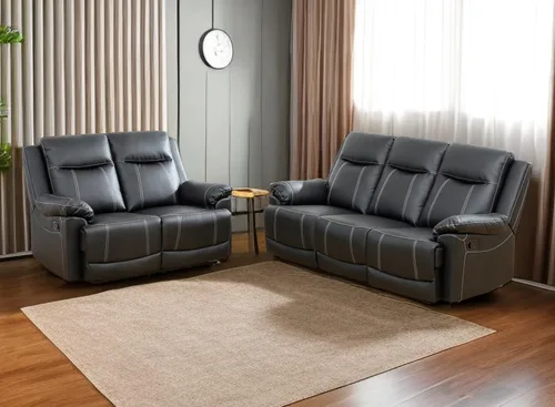 Vista 23 de A Ainehome Sofá reclinable de lujo, juego de muebles de sala de estar, sofá reclinable para caravana, sofá biplaza reclinable, para sala de estar