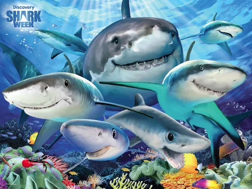 Vista 9 de Prime 3D Selfies Howard Robinson Reef Shark, rompecabezas 3D de 500 piezas
