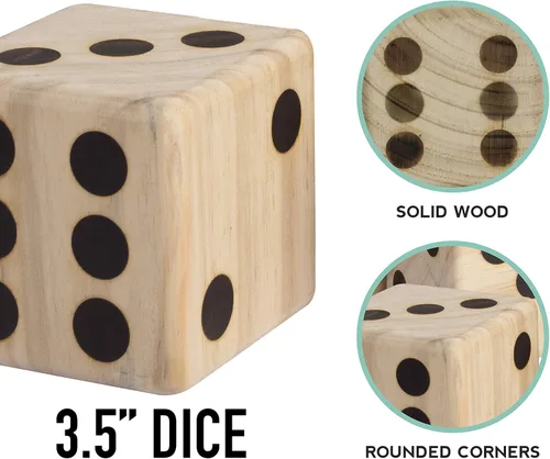 Vista 5 de Franklin Sports Dados de madera gigantes