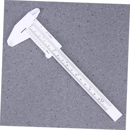 Vista 9 de Mini pinza de precisión herramienta de medición portátil de plástico deslizante regla de bolsillo para mediciones precisas blanco ideal