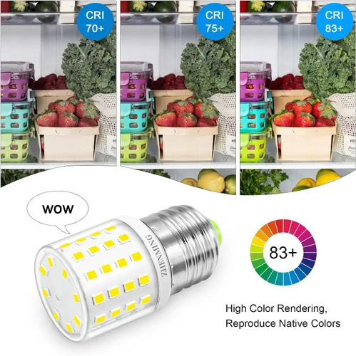 Vista 8 de ZHENMING Bombillas LED AC 100-265V 3.5W para refrigerador KEI D34L E26 5W Reemplazo 50W-60W 5304511738 Bombilla de nevera para Frigidaire Kenmore